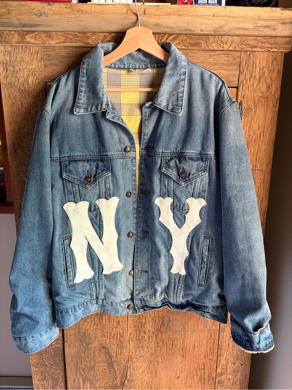 Gucci Blue Denim NY Patch Jacket